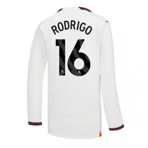 Manchester City Rodri Hernandez #16 Venkovní Dres 2023-24 Dlouhý Rukáv